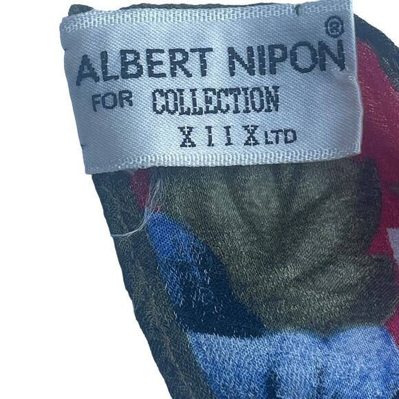 Albert Nipon Vintage 100% Silk Floral Scarf - Picture 3 of 13